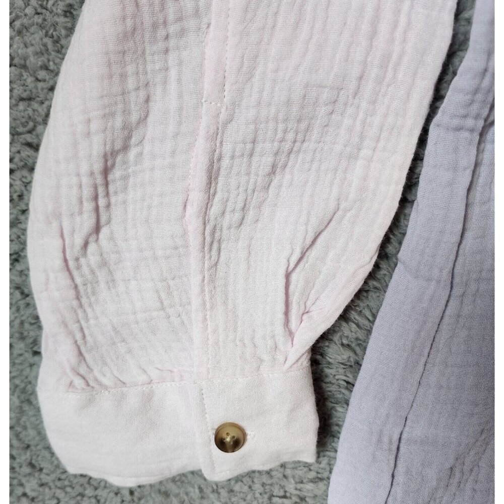 x2 NWT Simply Southern L/S Pastel Colorblock Gauze Button Down Tops Size M/L - Picture 7 of 16